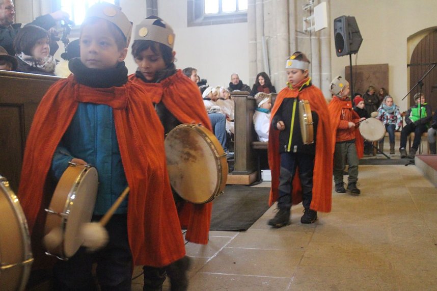 Im Nordh&auml;user Dom zeigte der &ouml;kumenische Kindergarten heute sein Krippenspiel