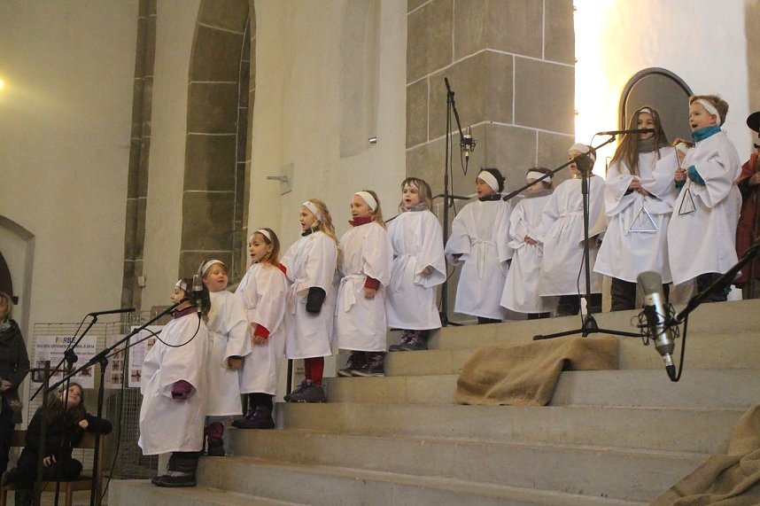 Im Nordh&auml;user Dom zeigte der &ouml;kumenische Kindergarten heute sein Krippenspiel