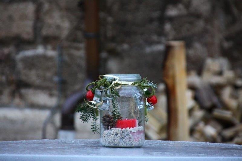 Weihnachtsmarkt in Obergebra bei Blitz und Donner