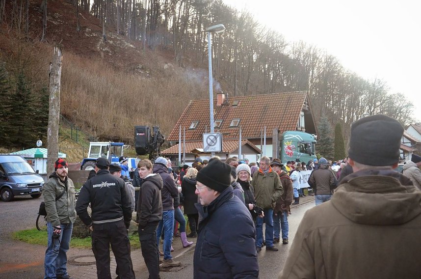 Protest gegen Probebohrungen