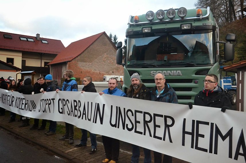 Protest gegen Probebohrungen