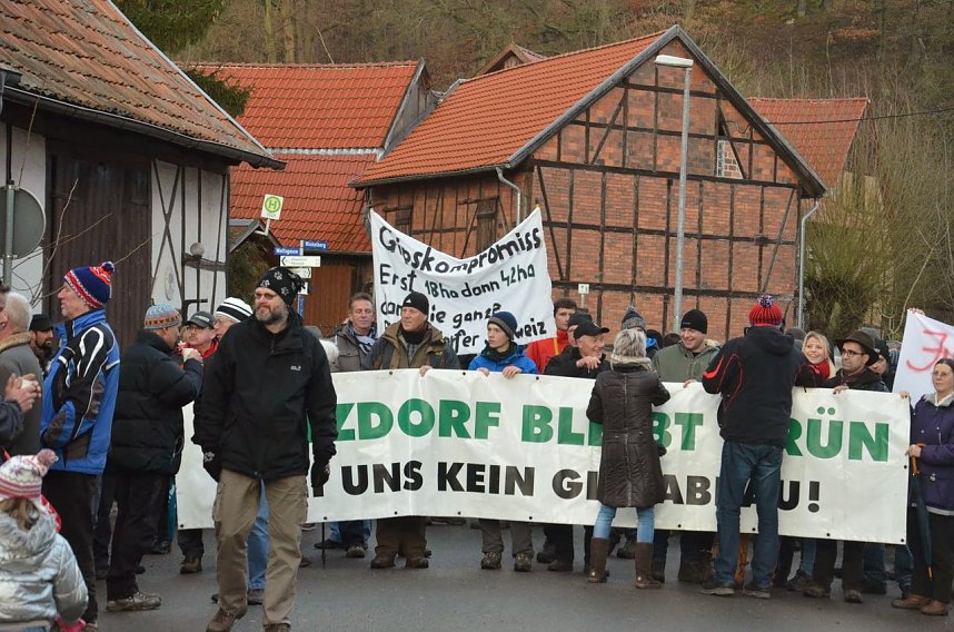 Protest gegen Probebohrungen