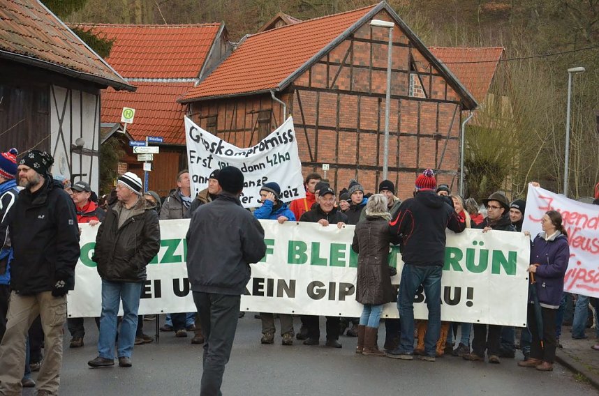 Protest gegen Probebohrungen
