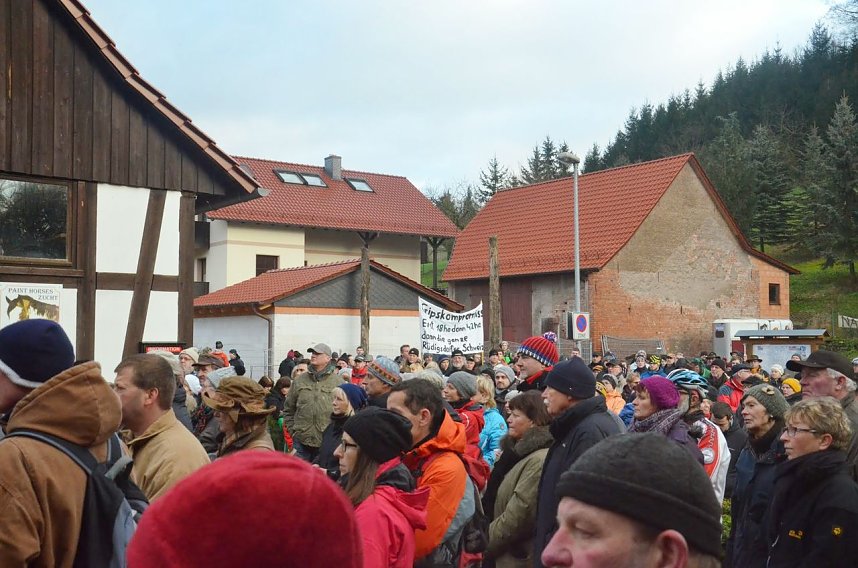Protest gegen Probebohrungen