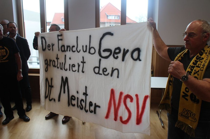 Die Boxer des Nordh&auml;user Sportvereins wurden heute im B&uuml;rgerhaus geehrt