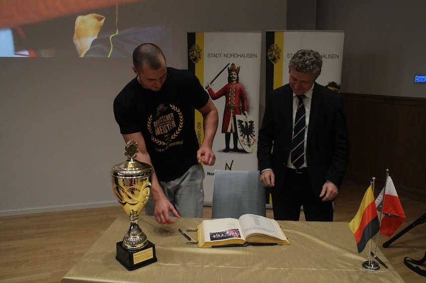 Die Boxer des Nordh&auml;user Sportvereins wurden heute im B&uuml;rgerhaus geehrt