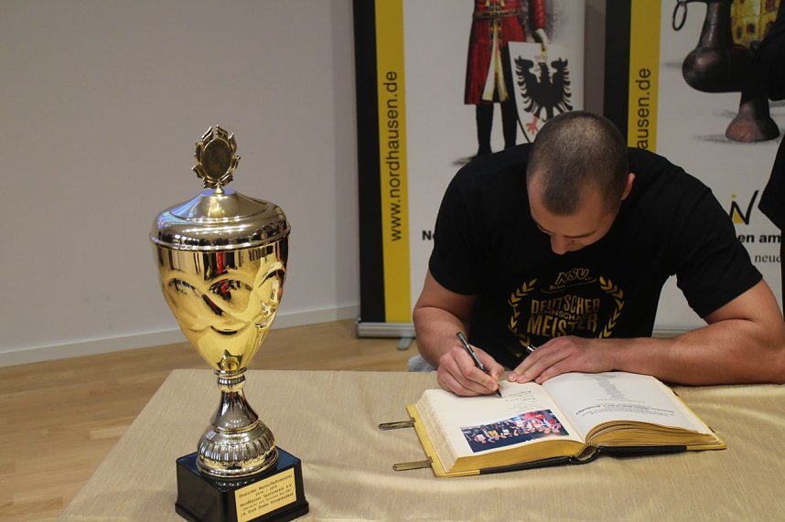 Die Boxer des Nordh&auml;user Sportvereins wurden heute im B&uuml;rgerhaus geehrt