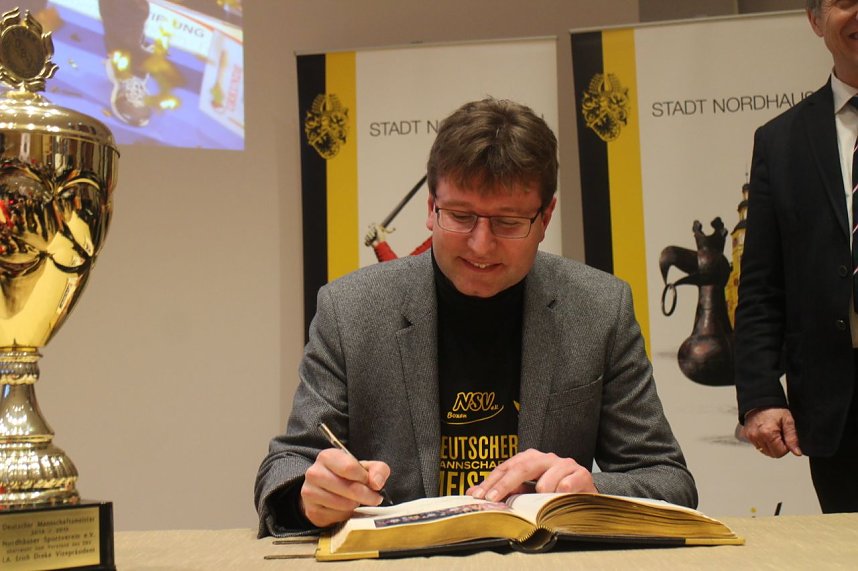 Die Boxer des Nordh&auml;user Sportvereins wurden heute im B&uuml;rgerhaus geehrt