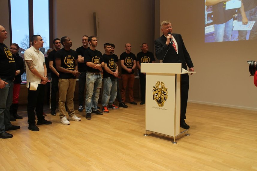 Die Boxer des Nordh&auml;user Sportvereins wurden heute im B&uuml;rgerhaus geehrt