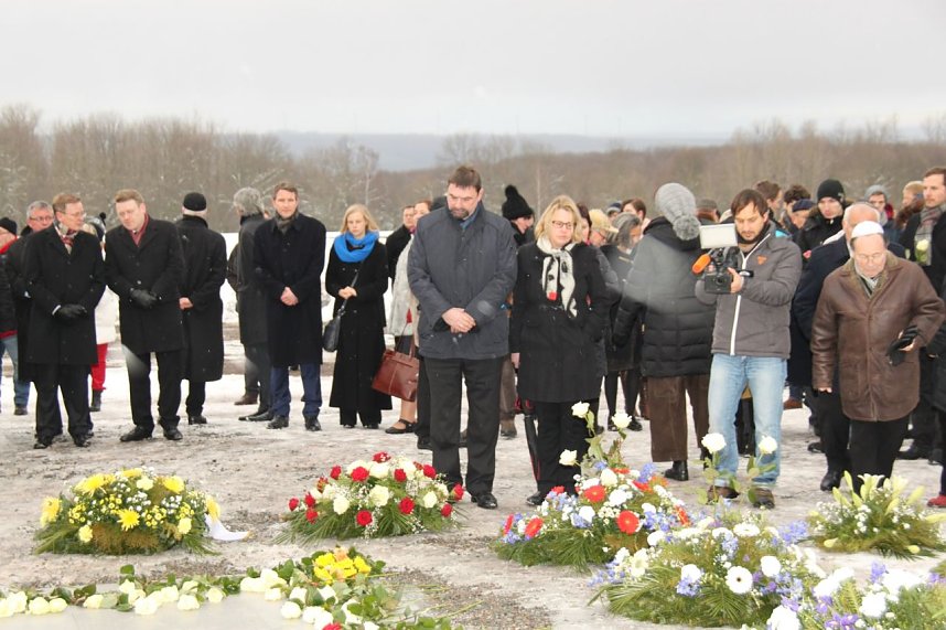 In der Gedenkst&auml;tte Buchenwald wurde heute auch der Opfer des Nationalsozialismus gedacht