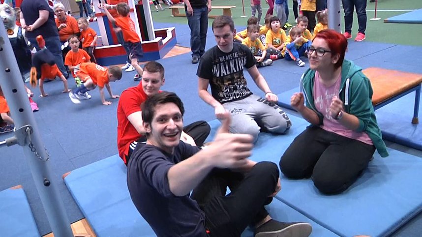 Kindergartensporttag in der Nordh&auml;user Wiedigsburghalle