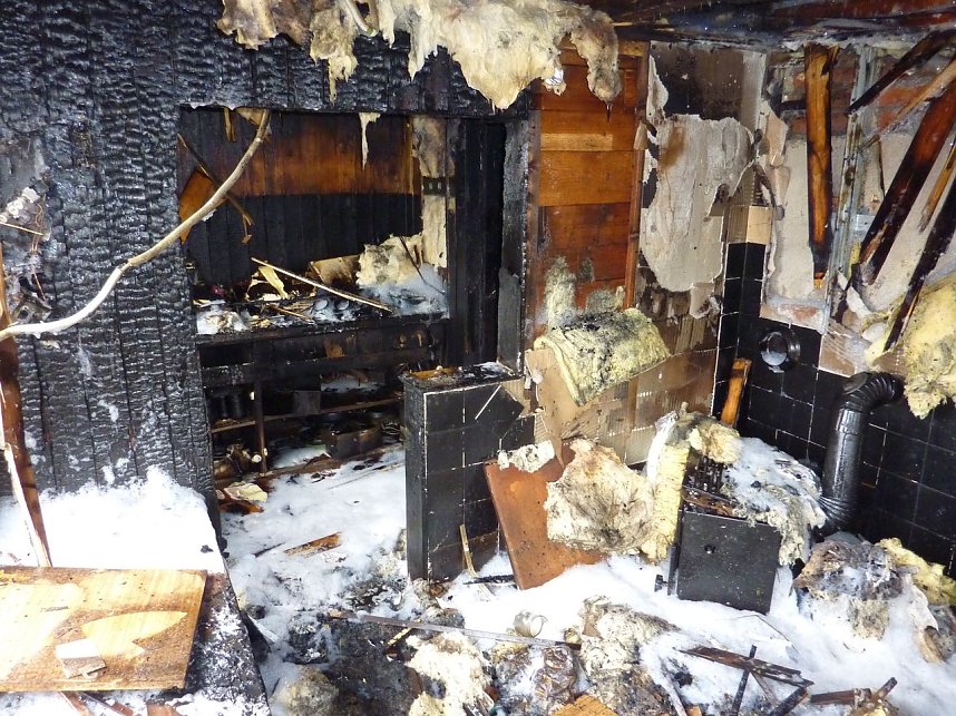 Brand in Gartenlaube