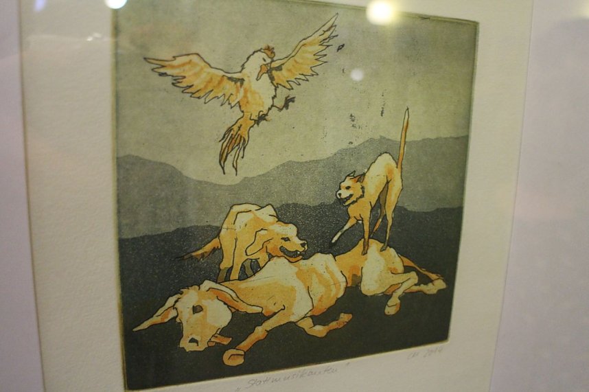 "Zitronenblau" - seit heute ist die neue Ausstellung der Jugendkunstschule Nordhausen im Landratsamt zu sehen