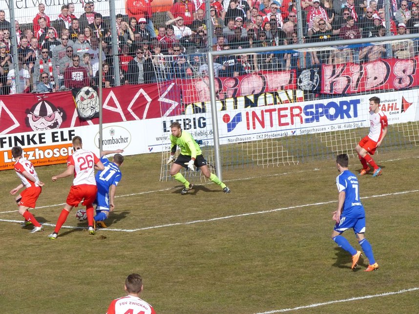 Wacker Nordhausen verliert Spitzenspiel gegen Zwickau