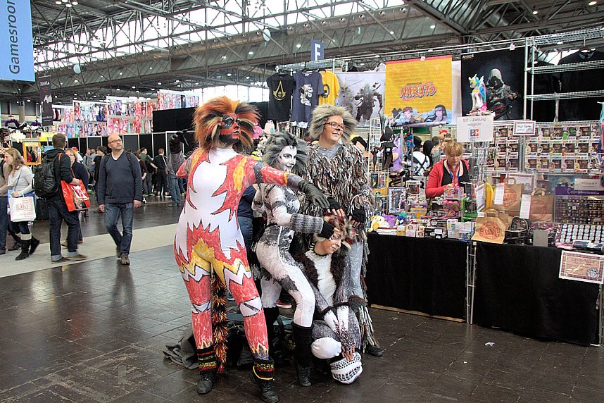 Auf der Manga-Convention der Leipziger Buchmesse versammelten sich die deutschen "Kost&uuml;mspieler", Mangafreunde und Comicfans