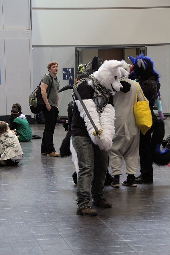 Auf der Manga-Convention der Leipziger Buchmesse versammelten sich die deutschen "Kost&uuml;mspieler", Mangafreunde und Comicfans