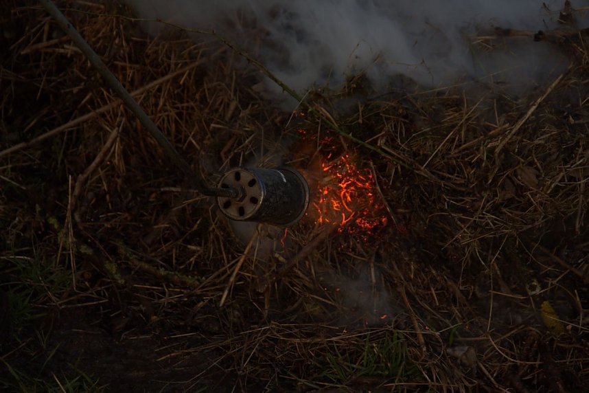 Osterfeuer in Herreden
