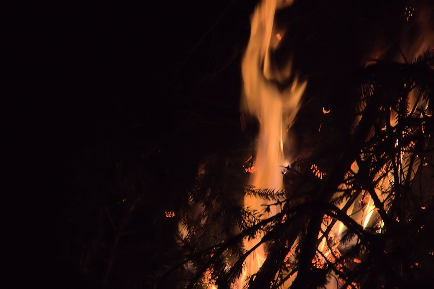 Osterfeuer in Nordhausen Nord