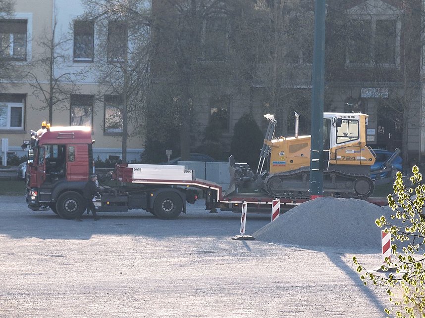 Arbeiten auf dem August Bebel Platz