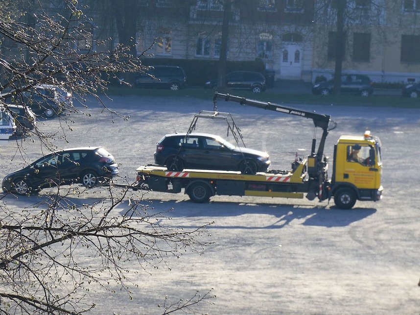 Arbeiten auf dem August Bebel Platz