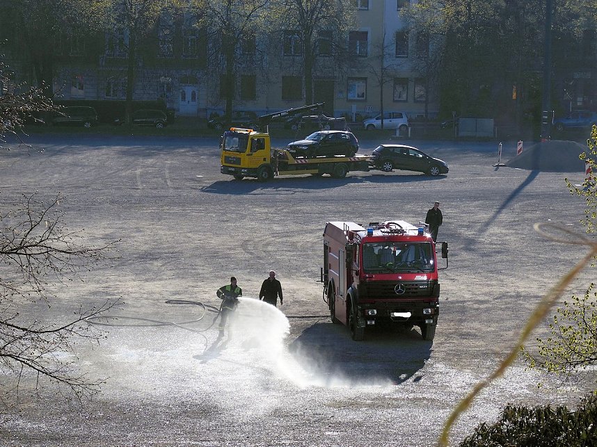 Arbeiten auf dem August Bebel Platz