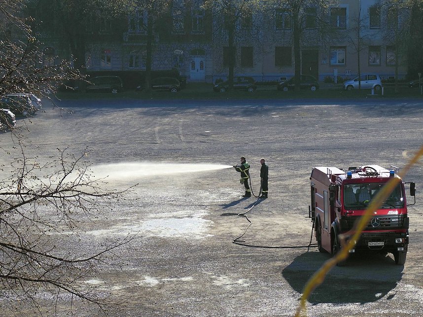 Arbeiten auf dem August Bebel Platz