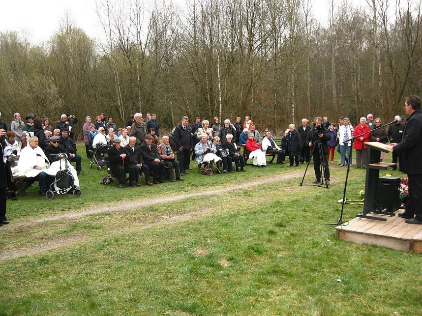 Gedenkveranstaltung am ehemaligen Au&szlig;enlager Ellrich-Juliush&uuml;tte, 14. April 2015 (Ellrich, Gedenkort Ellrich-Juliush&uuml;tte).