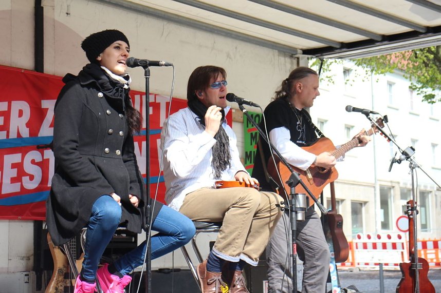 1. Mai Kundgebung auf dem Nordh&auml;user Rathausplatz