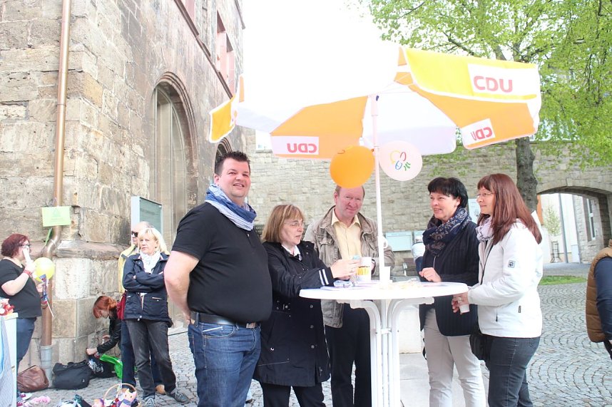 1. Mai Kundgebung auf dem Nordh&auml;user Rathausplatz