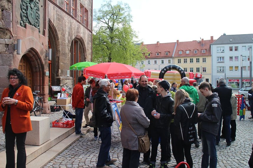 1. Mai Kundgebung auf dem Nordh&auml;user Rathausplatz