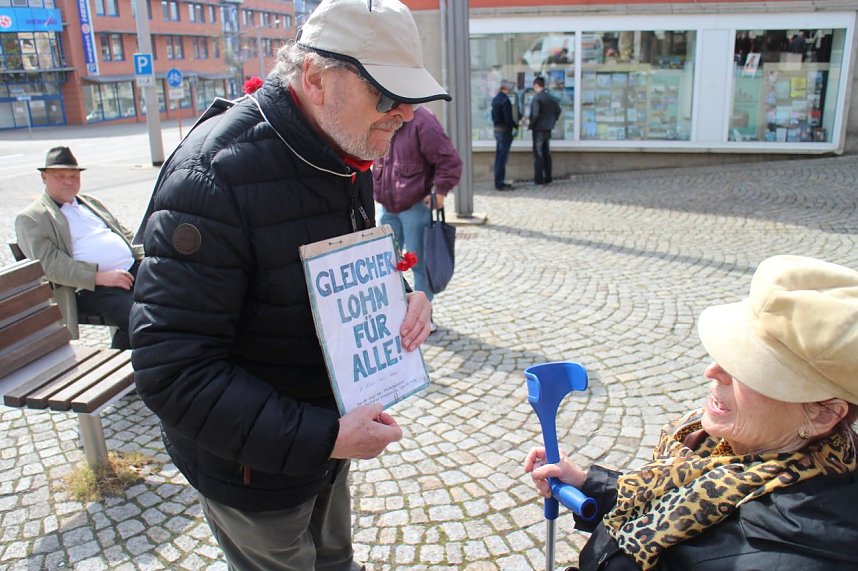 1. Mai Kundgebung auf dem Nordh&auml;user Rathausplatz