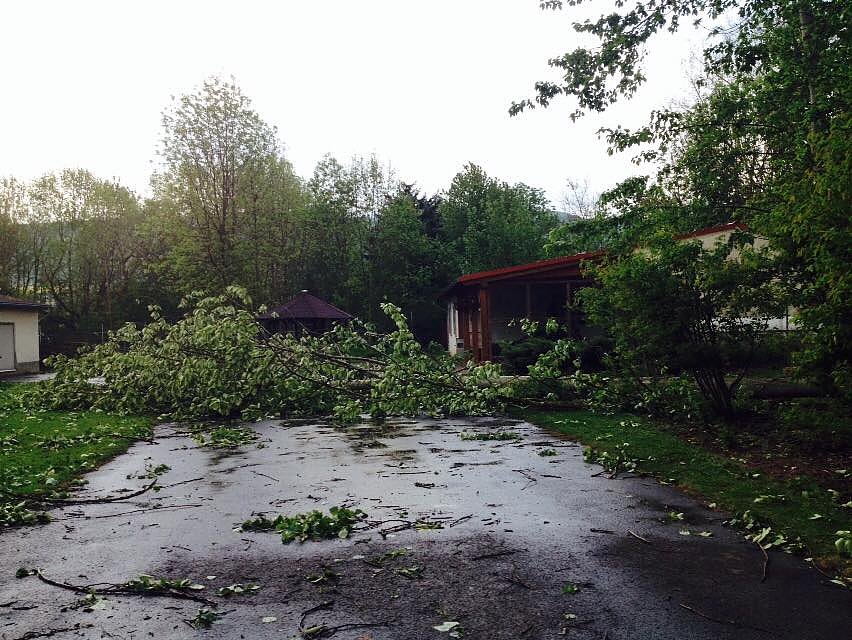 Unwetterspuren in Obergebra