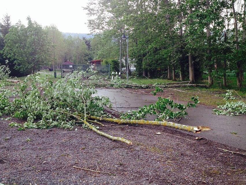 Unwetterspuren in Obergebra