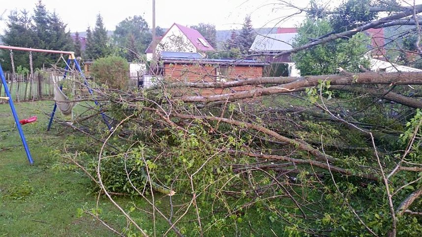 Unwetterspuren in Obergebra