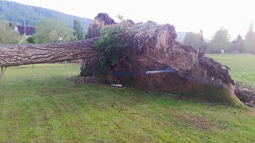 Unwetterspuren in Obergebra