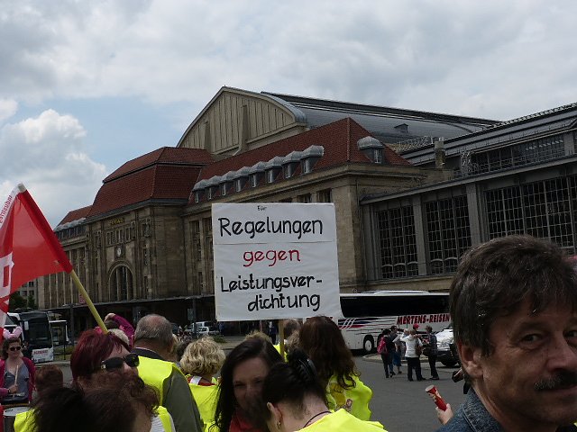 Unterst&uuml;tzung f&uuml;r Gewerkschaftsforderungen in Leipzig