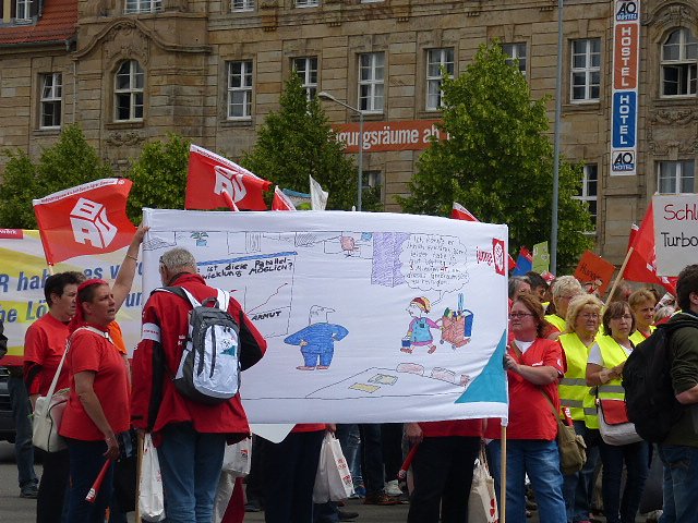 Unterst&uuml;tzung f&uuml;r Gewerkschaftsforderungen in Leipzig