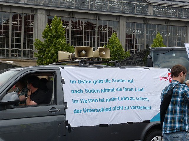 Unterst&uuml;tzung f&uuml;r Gewerkschaftsforderungen in Leipzig