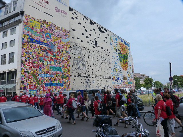 Unterst&uuml;tzung f&uuml;r Gewerkschaftsforderungen in Leipzig