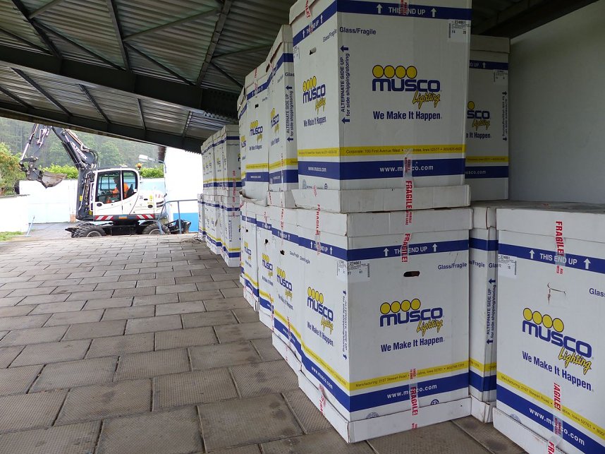 Hier sind die Strahler verpackt