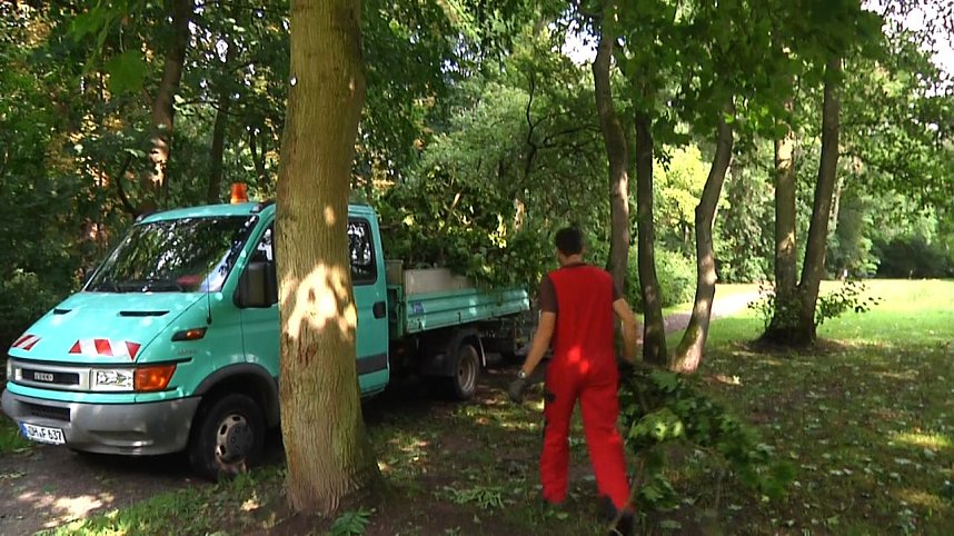 In den Morgenstunden wurde im Landkreis Nordhausen mit den Aufr&auml;umarbeiten begonnen