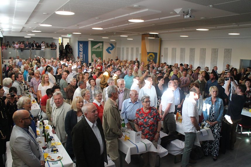 Zum Bergmannsfestes wurde in Sollstedt auch die neue Festhalle er&ouml;ffnet