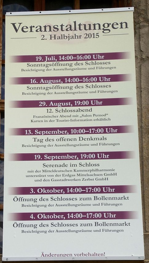 Peter Blei unterwegs: Stadt und Schloss Zerbst