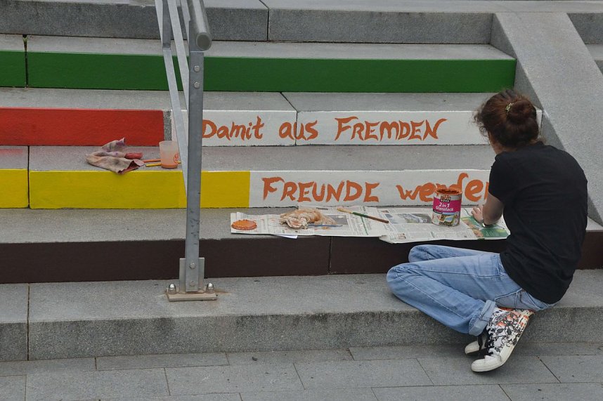 Treppenk&auml;ferfest an der Frauenbergtreppe