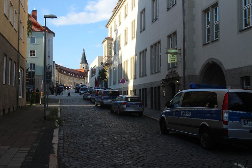 Demonstration und Gegendemonstration in Nordhausen