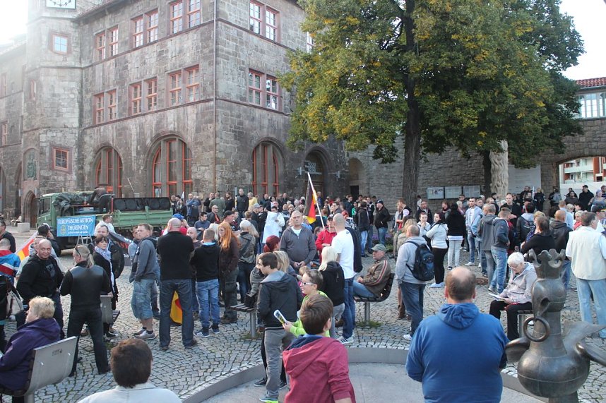 Demonstration und Gegendemonstration in Nordhausen
