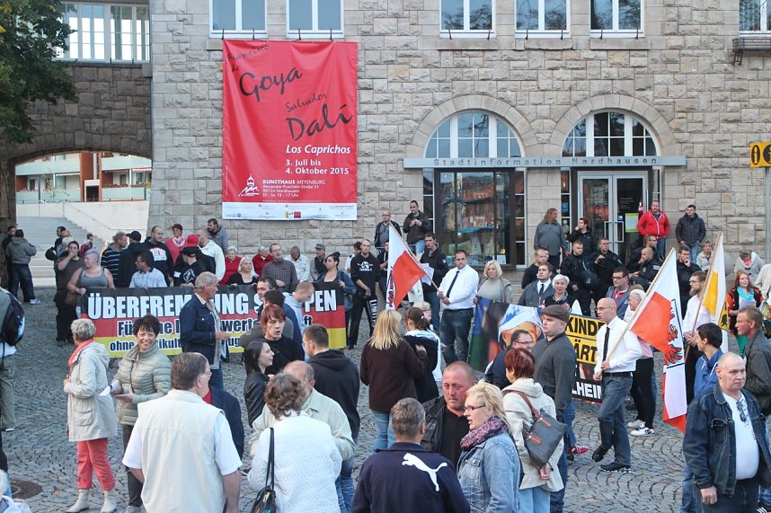 Demonstration und Gegendemonstration in Nordhausen