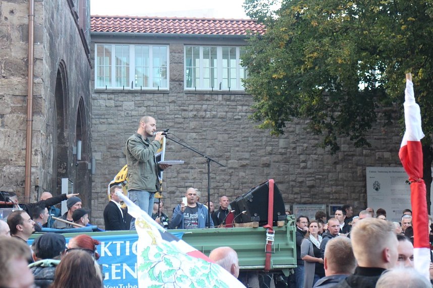 Demonstration und Gegendemonstration in Nordhausen