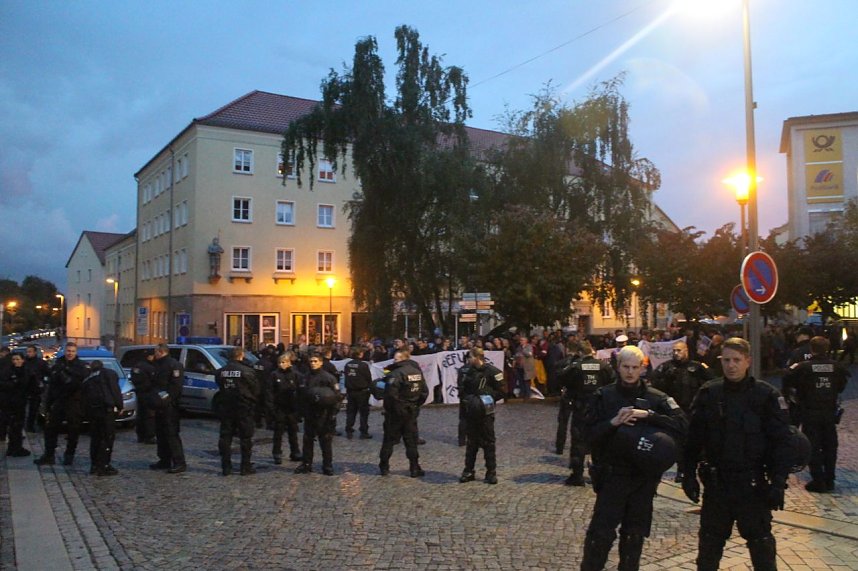 Demonstration und Gegendemonstration in Nordhausen