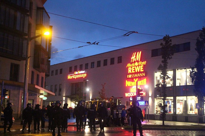 Demonstration und Gegendemonstration in Nordhausen